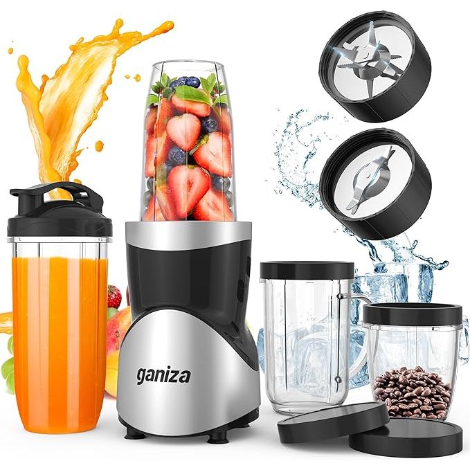 The Ganiza Smoothie Blender is a versatile kitchen appliance designed specifically for making shakes and smoothies. With its powerful 900W motor, it effortlessly blends fruits, vegetables, and ice to create smooth and creamy beverages.