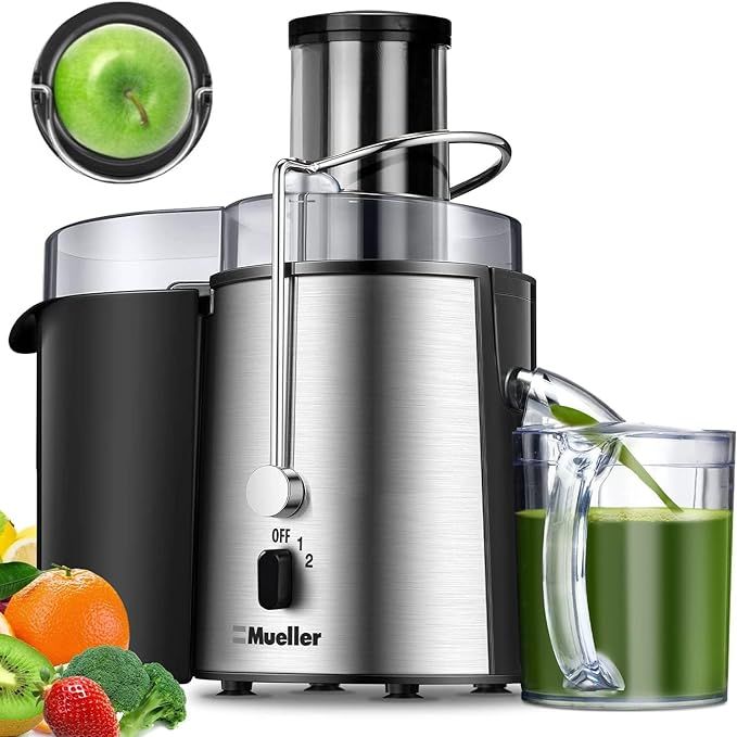 Introducing the Mueller Ultra Juicer, a compact and powerful appliance that will revolutionize the way you consume fruits and vegetables. With dual speeds, you can easily juice both hard and soft foods with speeds ranging from 12000 to 18000 rpm.
