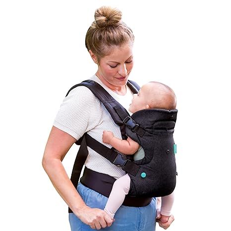 The Infantino Flip 4-in-1 Carrier is designed to provide comfortable and ergonomic support for newborns and older babies weighing between 8 and 32 lbs.