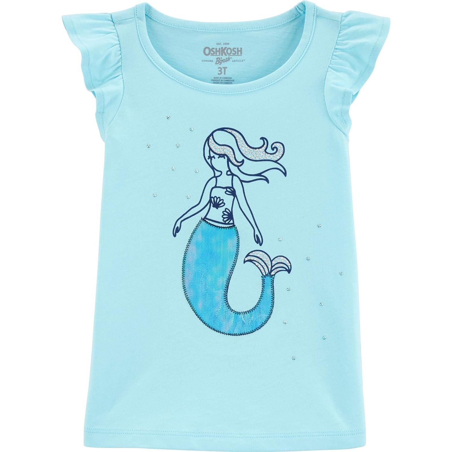OshKosh B'Gosh Girls' Toddler Sequin Short Sleeve T-Shirt is a trendy and stylish clothing item designed for young girls. It is a short-sleeved t-shirt adorned with sequins, which add a touch of sparkle and fun to any outfit. The shirt is made of comfortable and soft fabric to ensure maximum comfort for toddlers.