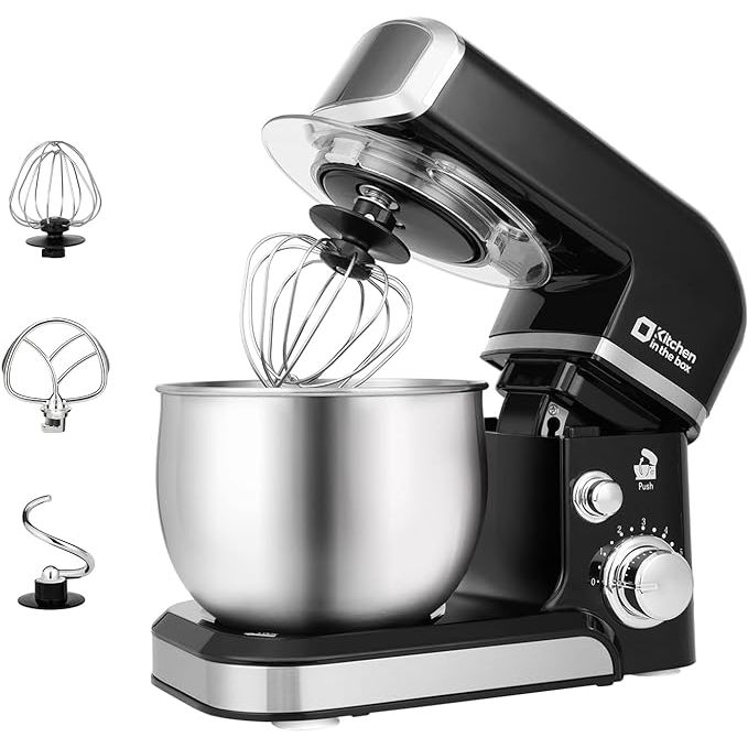 The Kitchen in a Box Stand Mixer is a compact yet powerful electric food mixer designed for everyday use in the kitchen. With a 3.2-quart mixing bowl capacity, this stand mixer is ideal for small to medium-sized mixing tasks.