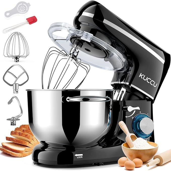 Introducing the Kuccu Kitchen Stand Mixer, a powerful and efficient tool designed to elevate your baking experience. Boasting a 6.5-quart capacity and a robust 660W motor, this mixer can handle anything from cakes to bread with ease.