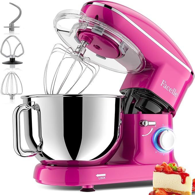 Upgrade your baking experience with the powerful Facelle Household Stand Mixer. Boasting a 660W motor and high-performance pure metal gear wheel motor, this mixer creates soft dough in just 5 minutes without overheating. Enjoy effortless baking and say goodbye to tired arms with this must-have addition to your kitchen.