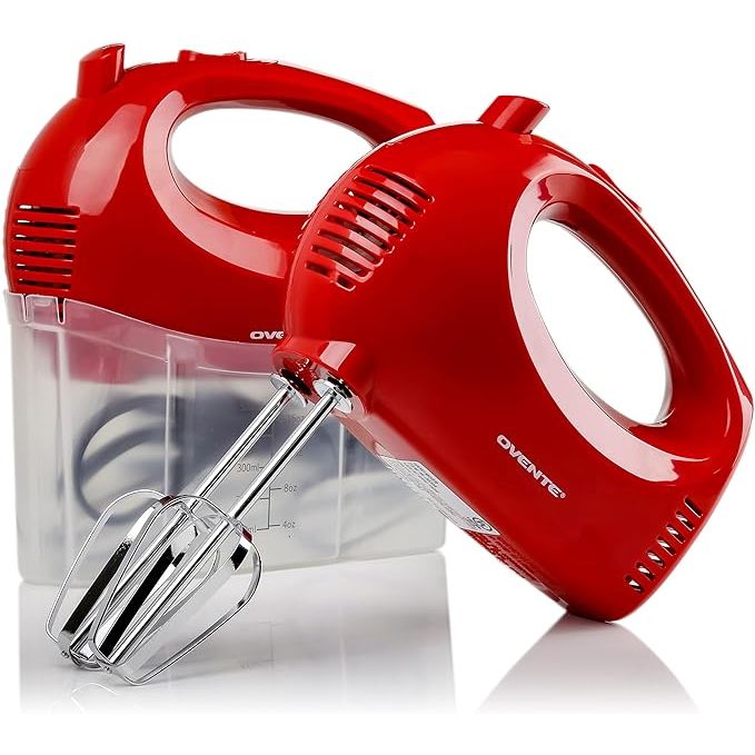 Experience a kitchen revolution with the Ovente Hand Mixer, a versatile and powerful tool that will elevate your cooking game. With 5 adjustable speeds, you can effortlessly achieve the perfect texture and consistency for any recipe, from delicate whisking to heavy dough mixing.