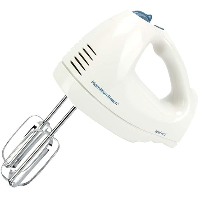 The Hamilton Beach 6-Speed Electric Hand Mixer with Whisk is a powerful and versatile kitchen tool. With its 6-speed settings, you can easily adjust the speed to suit your mixing needs, whether it's beating egg whites or kneading dough.