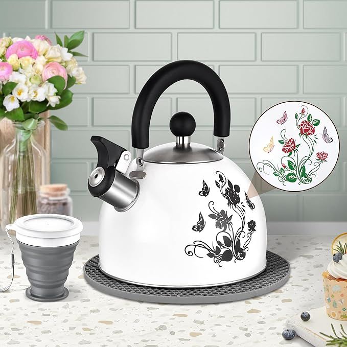 Introducing the ARC Stainless Steel Whistling Tea Kettle, a durable and visually stunning addition to any kitchen. Crafted from premium stainless steel, this kettle is compatible with a range of stovetops and boasts a unique design that transforms as it heats up.