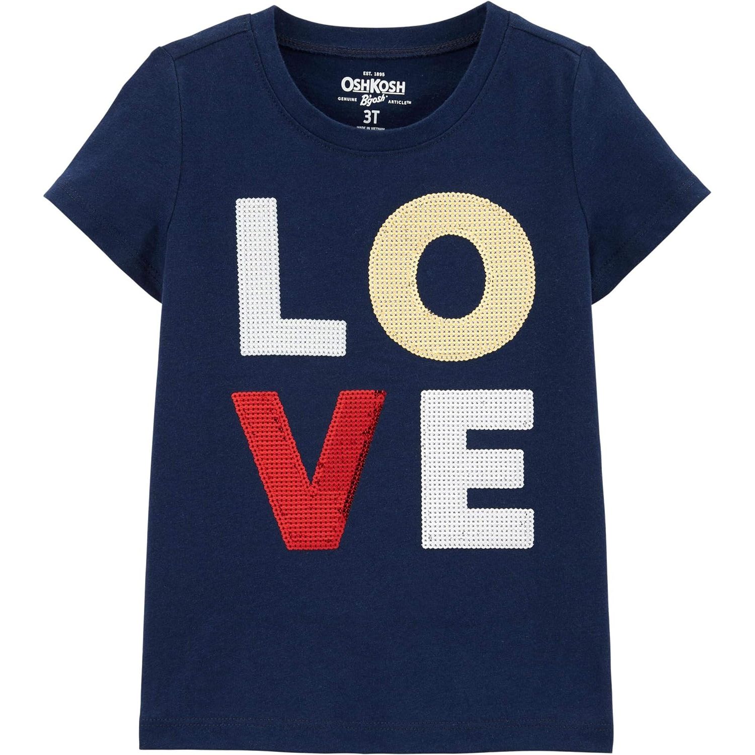 The OshKosh B'Gosh Girls' Toddler Sequin Short Sleeve T-Shirt is a stylish and comfortable option for young girls. Made from a blend of cotton and polyester, this shirt offers a soft and breathable feel. It features short sleeves, making it suitable for warmer weather.