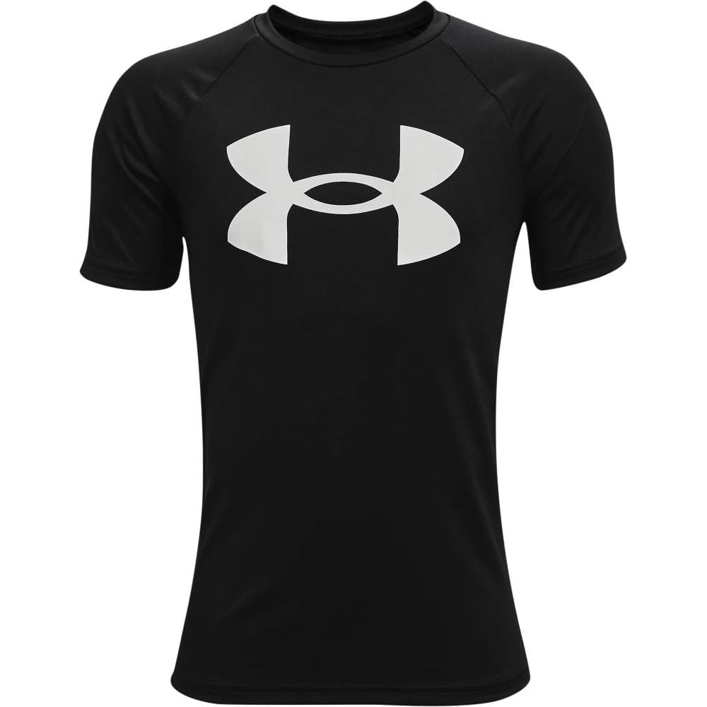 The Under Armour Boys' Logo Short Sleeve Tee Shirt is a popular clothing item designed for boys. It is manufactured by Under Armour, a well-known and reputable athletic apparel company. This shirt features a short sleeve design, making it suitable for warmer weather or casual everyday wear.