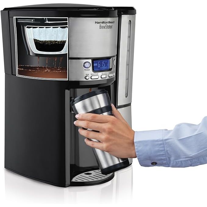 Discover the Hamilton Beach Coffee Maker, a convenient and innovative solution for your daily coffee needs. This sleek machine eliminates the need for carafes, offering easy dispensing of fresh and flavorful coffee at any time.