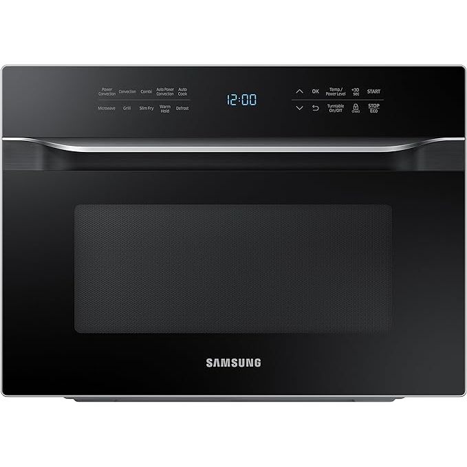 Experience the ultimate cooking convenience with the Samsung 1.2 Cu Ft PowerGrill Duo Countertop Microwave Oven. Featuring Power Convection technology, this microwave combines traditional heating with hot air circulation for faster and more even cooking. With a 900 Watt power output, it can handle a variety of dishes with ease.