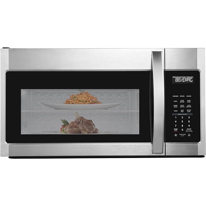 Upgrade your kitchen with the BLACK+DECKER EM044KB19 Over The Range Microwave Oven. This versatile appliance boasts a spacious 1.9 cu.ft capacity and operates at 1000 watts for quick and efficient cooking.