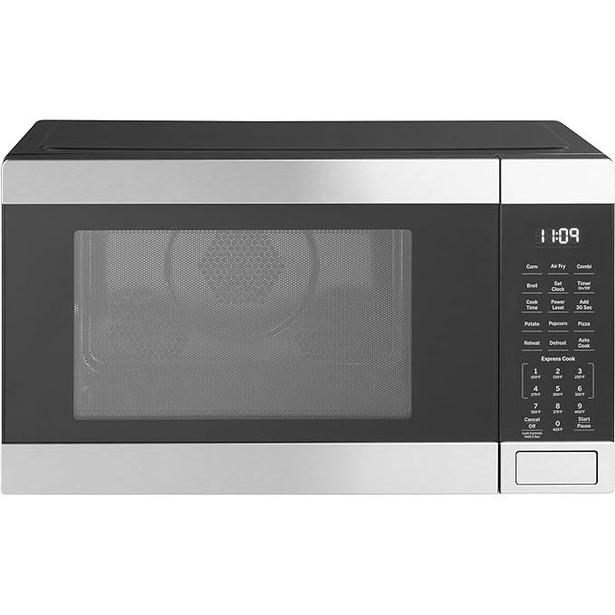 Experience the convenience of the GE 1.0 Cu Ft Microwave Oven with Air Fryer, Broiler & Convection all in one sleek and stylish stainless steel appliance. This versatile kitchen companion boasts a generous 1.0 cubic foot capacity and a powerful 1050-watt output for quick and efficient cooking.