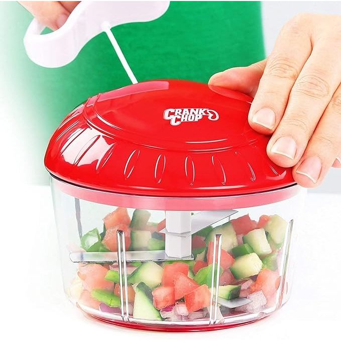 The Crank Chop Food Chopper and Processor Original is a must-have kitchen gadget for anyone looking to simplify their meal prep process. With its easy-to-use crank handle, this device effortlessly chops, dices, and purees a variety of ingredients in mere seconds.