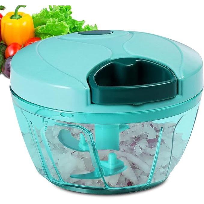 The Manual Food Processor Vegetable Chopper is a versatile kitchen gadget that streamlines the chopping and mincing process for vegetables, onions, and garlic. With a compact design and a 2.3 cup capacity, this manual chopper is perfect for small to medium-sized tasks.