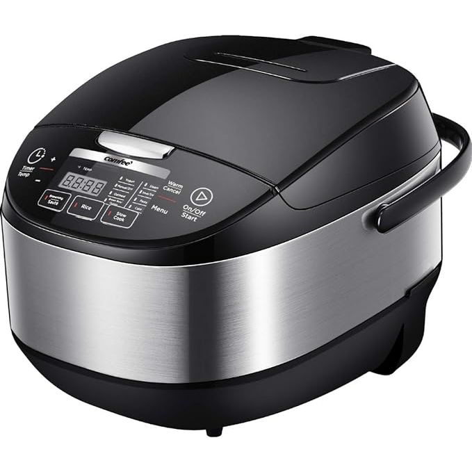 Experience the convenience and precision of the COMFEE' Rice Cooker, a Japanese kitchen essential that combines traditional techniques with modern technology. Equipped with advanced Fuzzy Logic Technology, this large rice cooker ensures perfect results every time by adjusting temperature and cooking time with incredible accuracy.