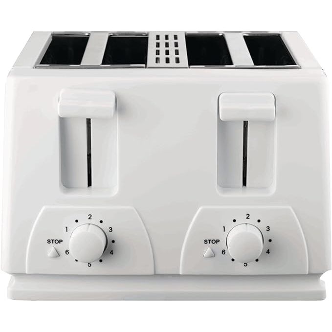 Upgrade your breakfast routine with the Brentwood Toaster Cool Touch, a stylish and functional 4-slice toaster in a sleek white design. The cool touch exterior ensures safety while handling, even during operation, making it ideal for households with children.