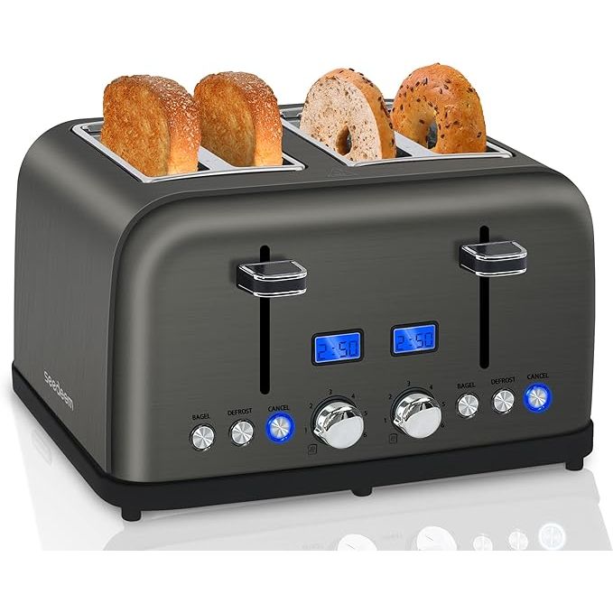 Experience the ultimate breakfast upgrade with the digital toaster, designed to perfectly toast your bread to your desired shade every time. Whether you prefer a light golden crunch or a deep dark finish, the multiple flavor options and adjustable shade setting make it easy to achieve the perfect toast.