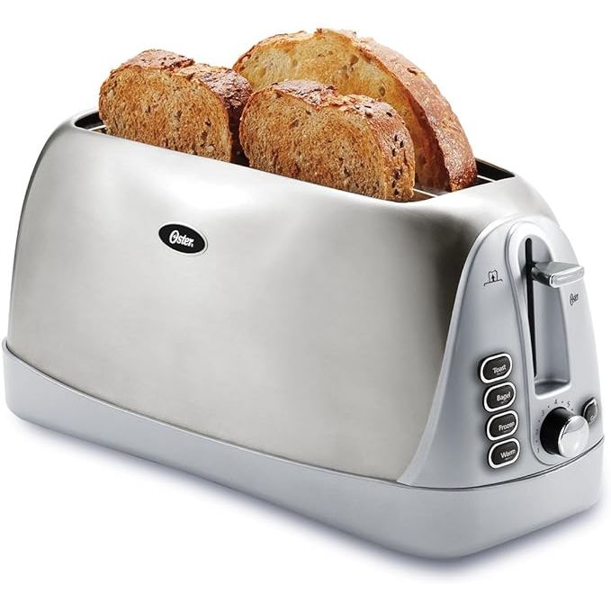 Introducing our sleek and stylish 4-slice stainless steel toaster, the ultimate companion for your breakfast routine. Featuring extra-long slots to accommodate a variety of bread types, from thick artisanal slices to bagels, this toaster is designed to elevate your morning meal experience.