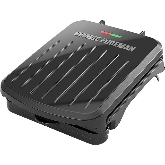 Experience the convenience of the 2-Serving George Foreman Grill, a compact solution for anyone tight on space. Perfect for small apartments or couples, this grill easily accommodates two servings of your favorite grilled dishes. Its innovative design allows for vertical storage, making it a practical choice for small countertops or cupboards.