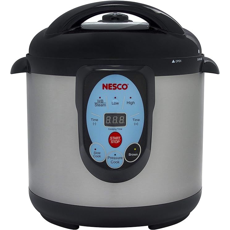 The NESCO NPC-9 Smart Electric Pressure Cooker and Canner is a versatile and durable kitchen appliance that offers a wide range of cooking options. With a large capacity of 9.5 quarts and sturdy stainless steel construction, this electric pressure cooker can handle high cooking temperatures and batch cooking effortlessly.