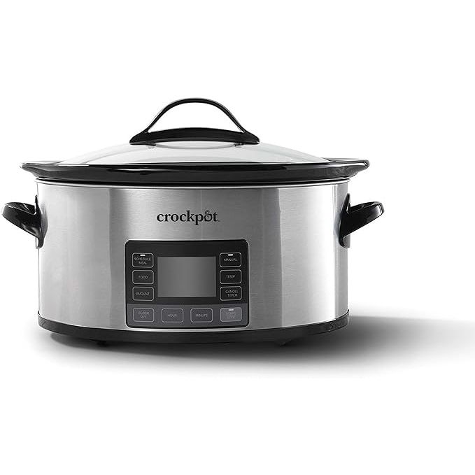 Experience the ultimate convenience and functionality with the Crock-Pot MyTime Technology 6 Quart Programmable Slow Cooker. This versatile kitchen appliance allows you to easily set the cooking time and temperature with its digital timer and programmable features, perfect for busy individuals or families.