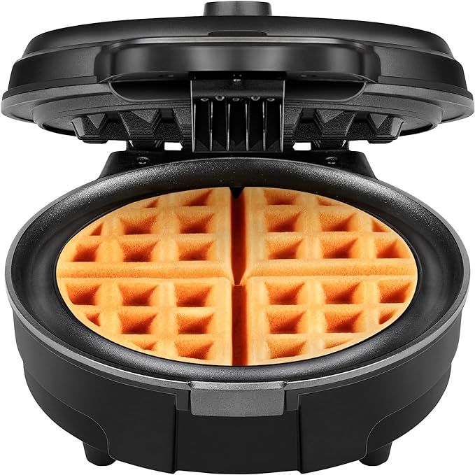 Make homemade Belgian waffles with ease using the Chefman Anti-Overflow Belgian Waffle Maker. This kitchen appliance features a shade selector and temperature control for customized browning and even cooking, resulting in perfect crispy waffles every time.