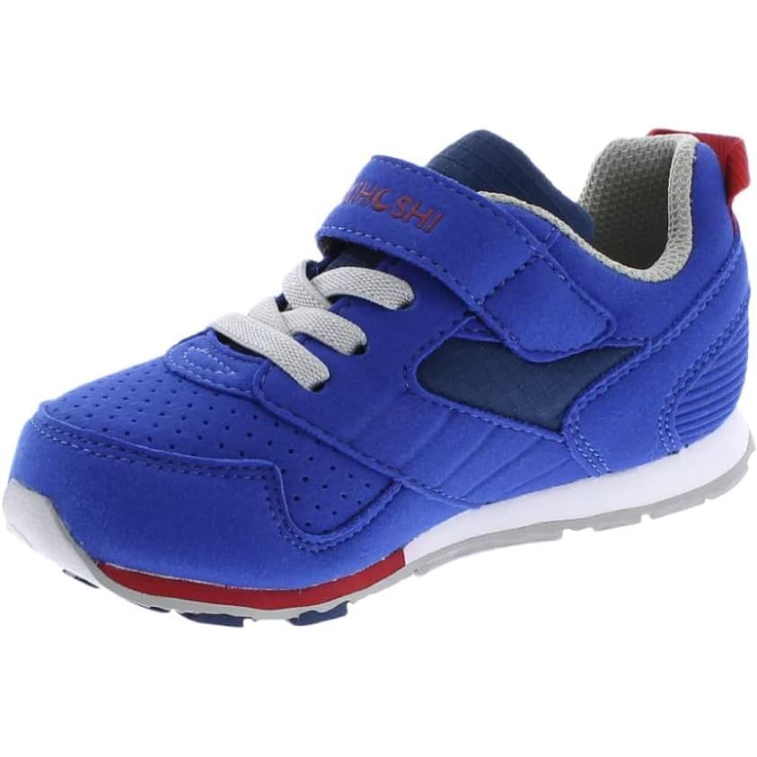 The TSUKIHOSHI Girl's Racer sneaker is a lightweight and breathable shoe designed for toddlers and little kids. It features a sleek design with a durable synthetic and mesh upper, making it perfect for active kids on the go. The shoe also has a flexible rubber sole for traction and support during playtime.