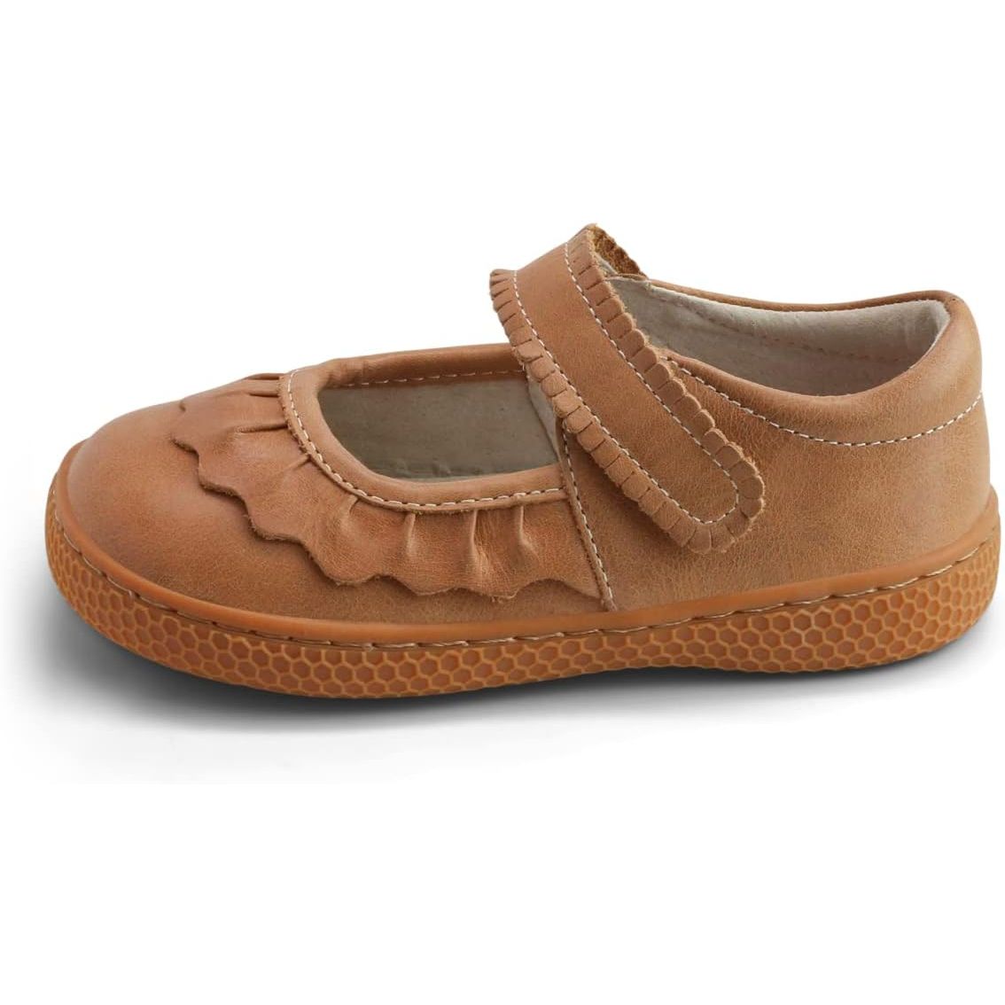 Livie & Luca Ruche Girls Mary Jane Shoes are a stylish and versatile option for young girls. These slip-on Oxford uniform dress shoes feature a classic Mary Jane design with a modern twist. The shoes come with a removable insole, allowing for adjustable comfort and a customized fit.