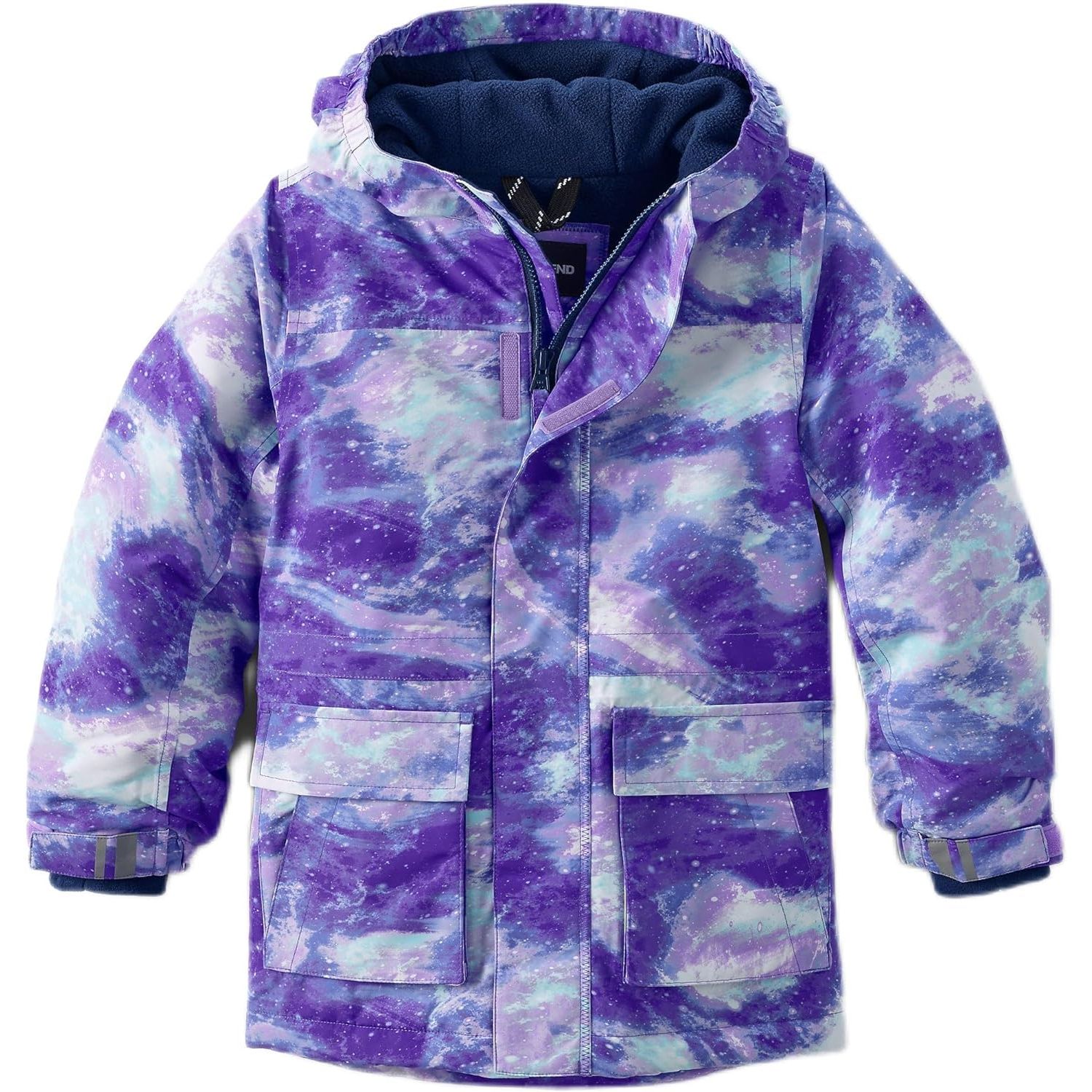 Lands' End Kids Squall Waterproof Insulated Winter Parka is a durable and versatile winter jacket designed to keep children warm and protected in cold and wet weather conditions. This parka is made with a waterproof and windproof nylon shell, as well as insulated with cozy 240-gram PrimaLoft insulation, making it ideal for harsh winter weather.
