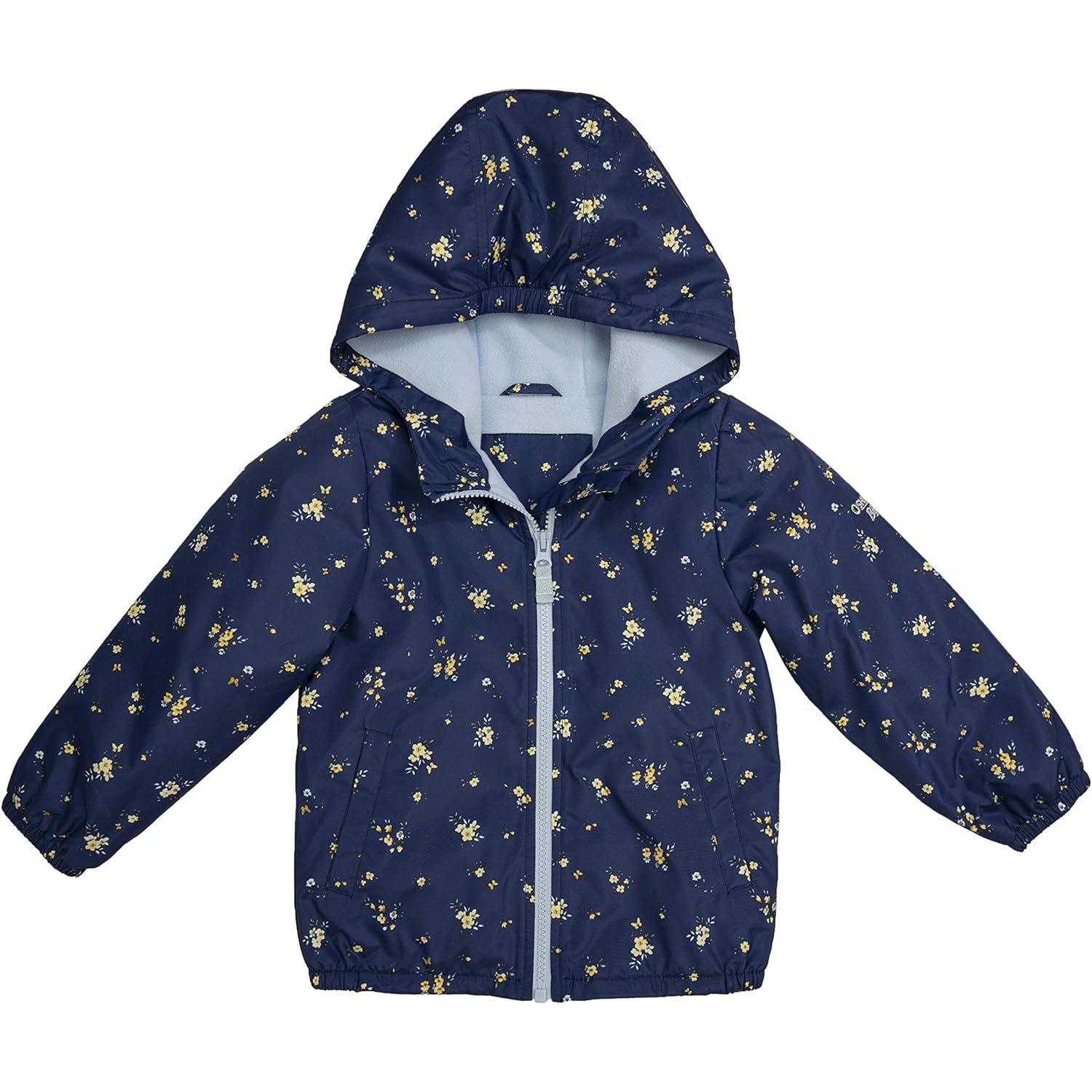 The Osh Kosh Girls' Midweight Hooded Fashion Jacket Coat with Fleece Lining is a stylish and practical outerwear option for young girls. This jacket features a cozy fleece lining that provides warmth and comfort during cooler weather. The hood adds an extra layer of protection against the elements, perfect for windy or rainy days.