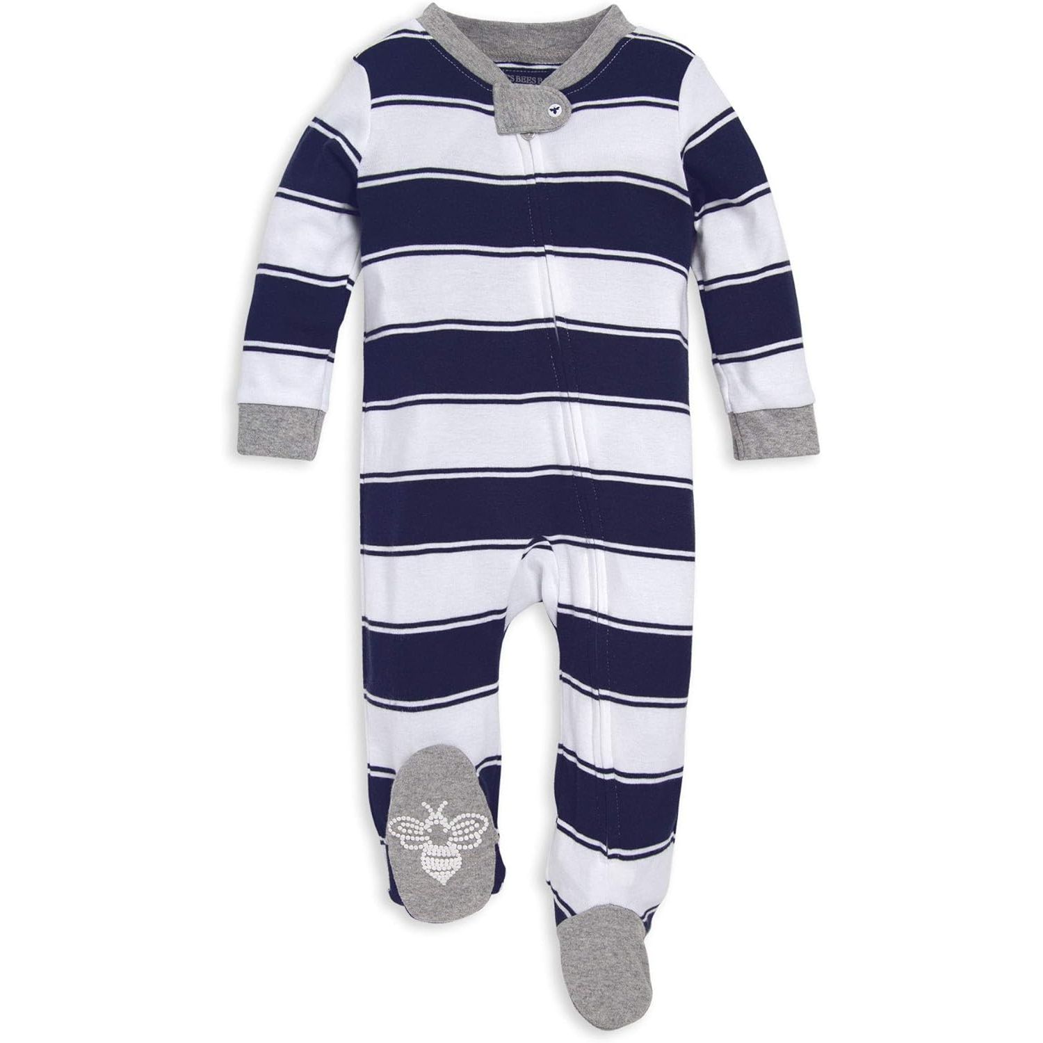 Burt's Bees Baby baby-boys Sleep and Play Pjs are one-piece romper jumpsuit pajamas made from 100% organic cotton. The fabric is soft, comfortable, and gentle on a baby's delicate skin, making it ideal for bedtime and playtime.