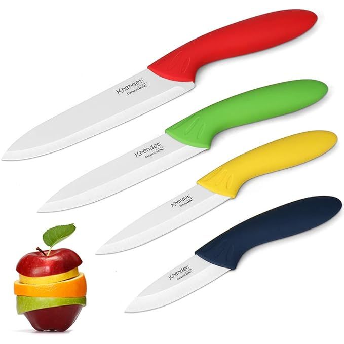 Transform your kitchen with the ultra-sharp and stylish ceramic knife set. Crafted with high-quality zirconia blades, these knives are sturdy and elegant, boasting a shining surface that adds a touch of sophistication to your cooking routine.