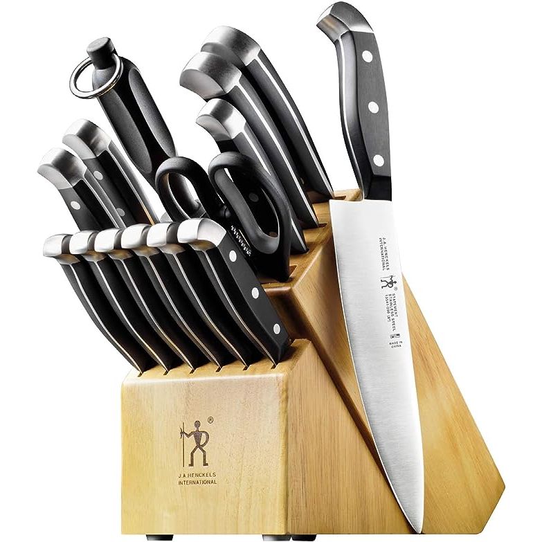 Experience the pinnacle of culinary craftsmanship with the HENCKELS Premium Quality 15-Piece Knife Set with Block. Crafted in Germany with over a century of knife-making expertise, these knives are precision-engineered for unrivaled cutting performance.