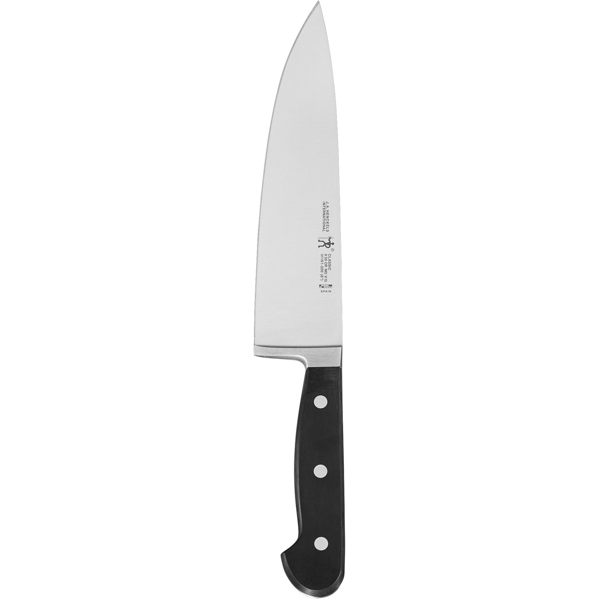 Experience the superior precision and durability of the HENCKELS Classic 8-inch Slicing Knife, a top-quality kitchen essential designed for carving and slicing tasks. Crafted from high-carbon stainless steel, this knife boasts a razor-sharp blade that stays sharp for a long time, ensuring precise cuts every time.