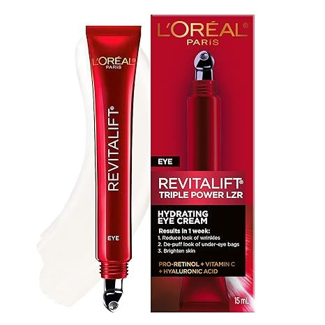 1 L'Oreal Paris Revitalift Triple Power Eye Cream, 1.7 oz - Anti-Aging, Brightening, Wrinkle Treatment, Smoothing, Pore Treatment