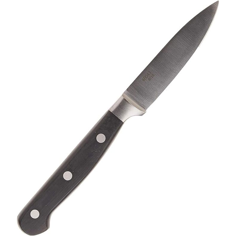 Upgrade your kitchen with the versatile Cuisinart C77TR-3PR Triple Rivet Collection 3.5 Paring Knife in sleek black. Crafted from high-quality stainless steel, this knife is renowned for its durability and precision cutting abilities. The 3.5-inch blade resists rust and stains, ensuring long-lasting performance.