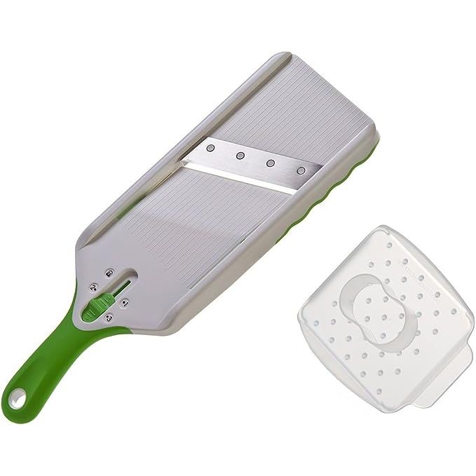 The Prepworks by Progressive Adjust-A-Slice Mandoline is a must-have kitchen gadget for slicing fruits and vegetables with precision. Its adjustable dial offers three different thickness settings so you can achieve the perfect slice every time.