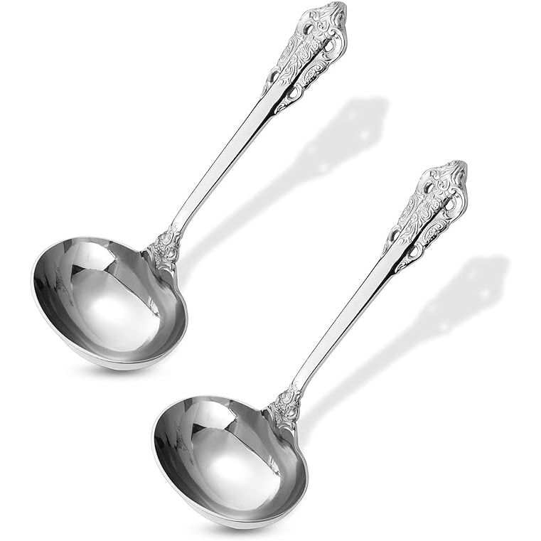 Enhance your dining experience with the KEAWELL gravy soup spoon, a premium addition to your tableware collection. Made from high-quality 18/10 stainless steel, this durable spoon boasts a brilliant shine that will last for years to come.