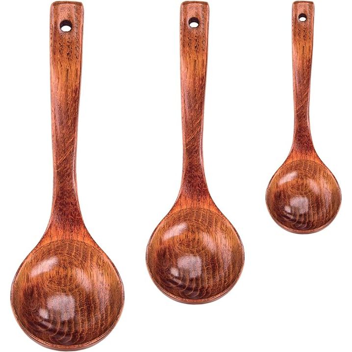 Discover the versatility and reliability of the HANSGO 3PCS Wooden Ladle Spoon Set, crafted from natural teak wood for a sleek and non-stick finish. Perfect for cooking, stirring, and serving, these spoons feature comfortable handles for easy maneuvering in the kitchen.