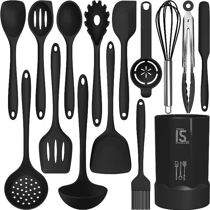 Upgrade your kitchen with this high-quality silicone cooking utensils set, designed to make cooking easier and more enjoyable. Made from BPA-free silicone, each utensil in this set can withstand high temperatures up to 446°F without melting or warping, ensuring safety and durability.