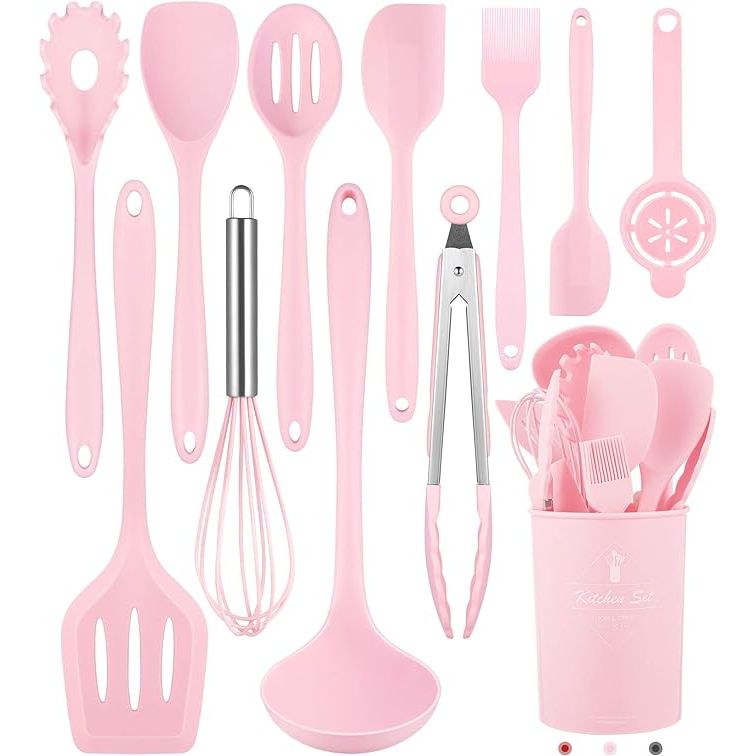 The Kitchen Utensils Set-12 Pieces Silicone Cooking Utensils Set is a must-have for any kitchen, offering a comprehensive array of tools for all cooking needs.