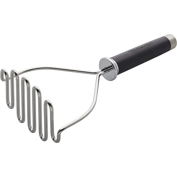 Enhance your kitchen tool collection with the KitchenAid Gourmet Stainless Steel Wire Masher. This versatile utensil is perfect for mashing potatoes, fruits, and vegetables with ease. Measuring at 10.24 inches, it fits perfectly in various pots and bowls, making it adaptable to any cooking situation.