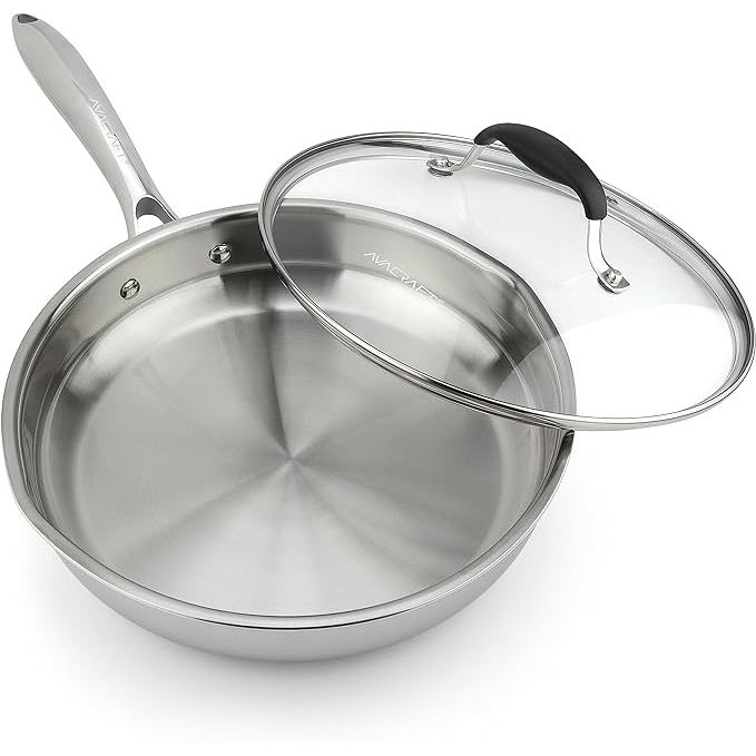 Upgrade your cooking experience with the AVACRAFT 18/10 10 Inch Stainless Steel Frying Pan. Crafted from high-quality stainless steel, this versatile pan is perfect for professional chefs and home cooks alike. Its durable construction and even heat distribution ensure consistent cooking results every time.
