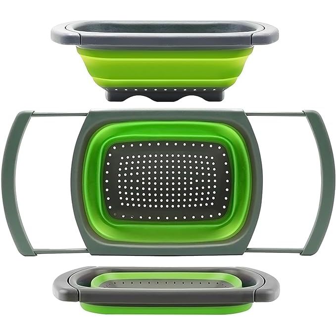 Introducing our high-quality and durable silicone colander, designed to make food preparation a breeze. Made from premium materials, this colander is heat-resistant and dishwasher-safe, ensuring long-lasting use. The sturdy construction with a convenient handle allows for efficient straining without worrying about deformation or breakage.