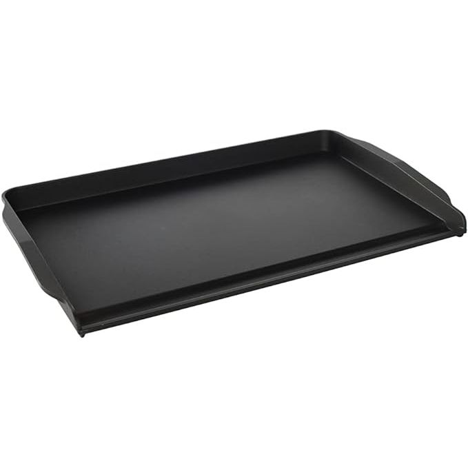 The Nordic Ware 2 Burner Backsplash Griddle is a top-notch cooking tool ideal for use with two gas or electric stovetop burners. Its nonstick finish ensures easy cooking and cleanup, while the raised edges help minimize spills.