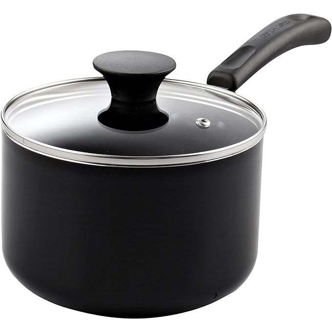 Upgrade your kitchen cookware with the Cook N Home Nonstick Sauce Pan, a 2-quart pot crafted from durable aluminum with a nonstick coating for effortless food release and cleanup.