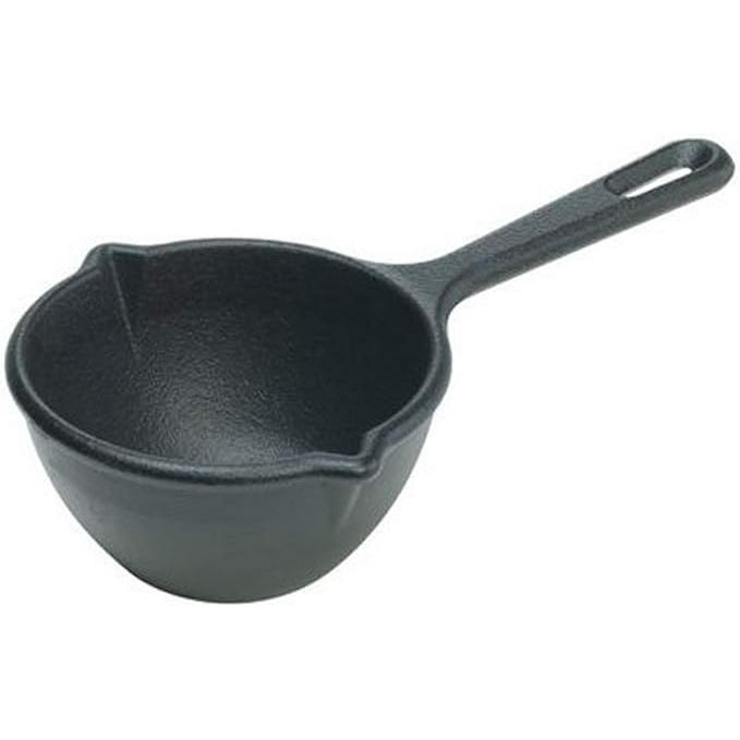 Crafted by the renowned brand Lodge, the Cast Iron Melting Pot is a versatile 15-ounce cooking essential ideal for melting butter, heating sauces, or sautéing veggies. Its durable design ensures effective heat retention for a variety of culinary tasks, making it a must-have for any kitchen.