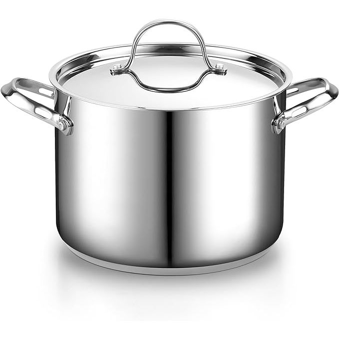 Crafted from premium 18/10 stainless steel, the Cooks Standard Stockpot is designed to withstand the rigors of daily use in the kitchen. Its classic deep design is perfect for preparing a wide range of dishes, from savory soups to hearty stews.