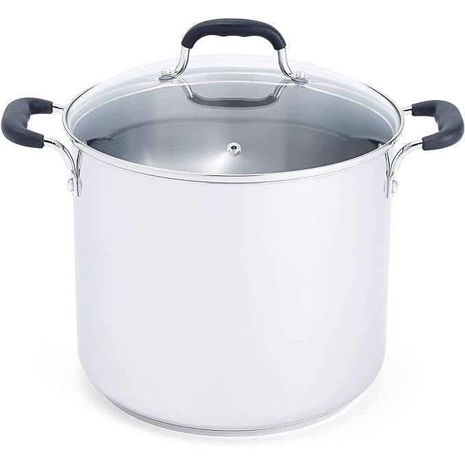 Experience the ultimate in versatile and durable cookware with the T-fal Specialty Stainless Steel Stockpot. With a generous 12-quart capacity, this stockpot is perfect for preparing large batches of soups, stews, and pasta dishes to feed the whole family.