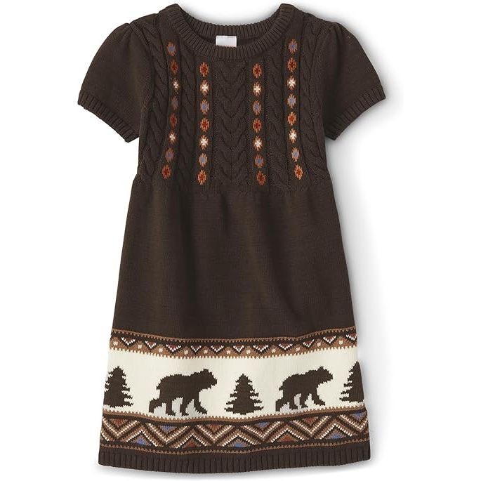 Gymboree offers a collection of girls' and toddler short sleeve sweater dresses that are designed for fashion and comfort. These dresses are made from soft and cozy materials such as cotton or polyester blends, providing a comfortable fit for children of various ages.